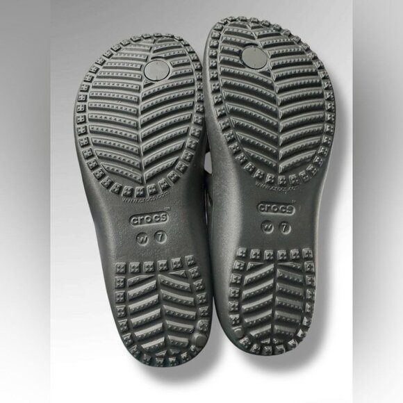 Crocs Kadee II Women’s US 7 Black Floral Flip Flop Sandals NWT 211699 Waterproof - Picture 8 of 9